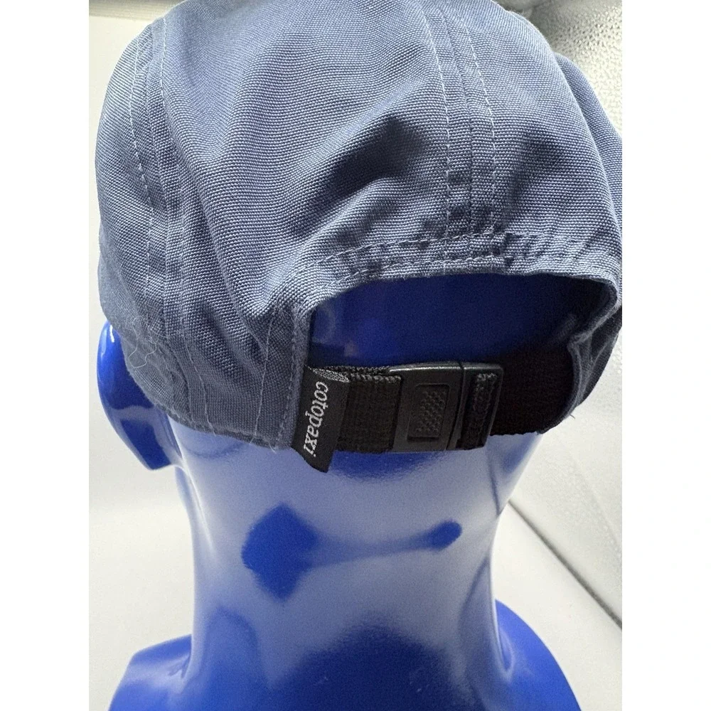 Cotopaxi Do Good Hat 5-Panel Cap Strapback Blue White Script Outdoor Hiking